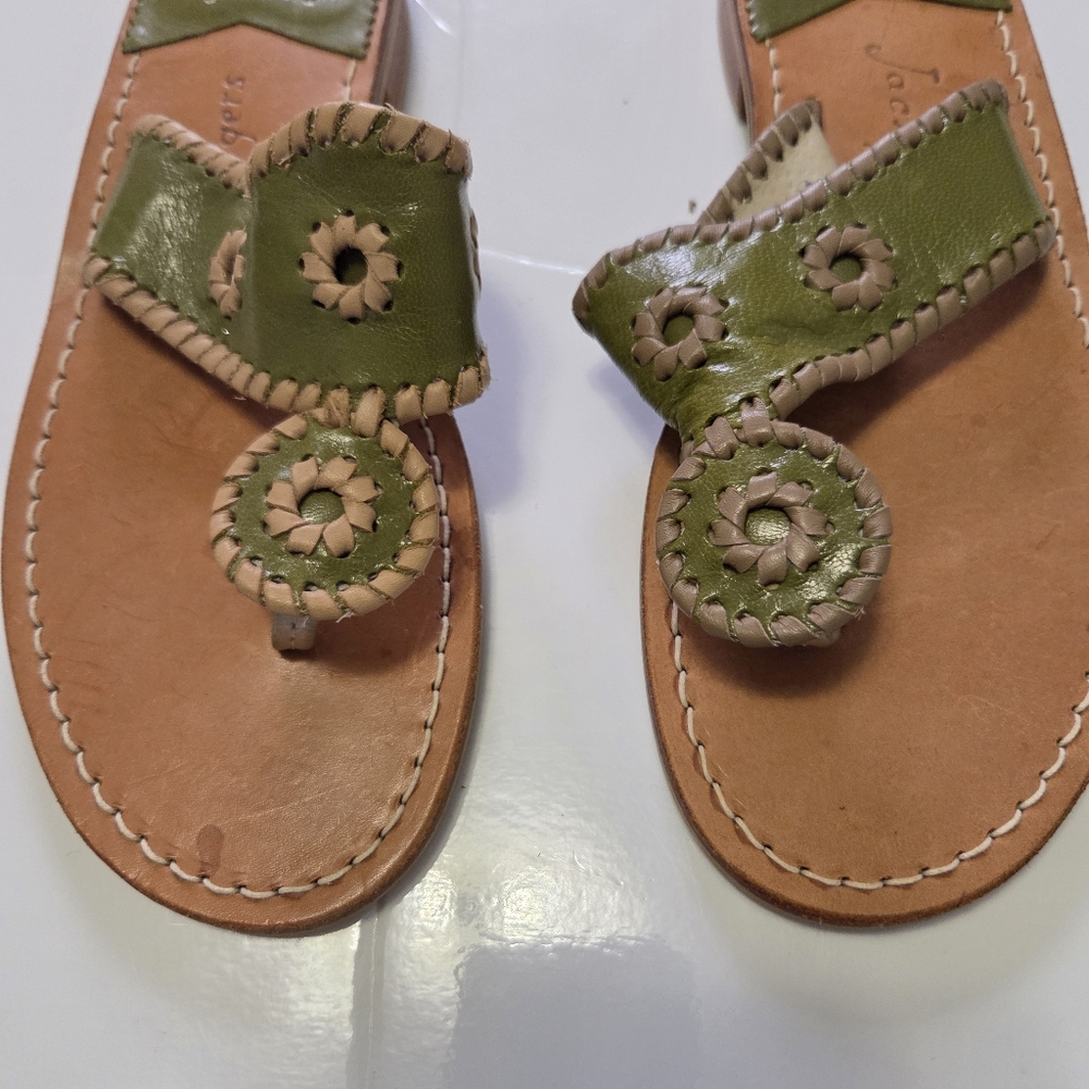 Jack Rogers Ladies Rio Navajo Thong Leather Sandals Size 8M - Picture 4 of 6
